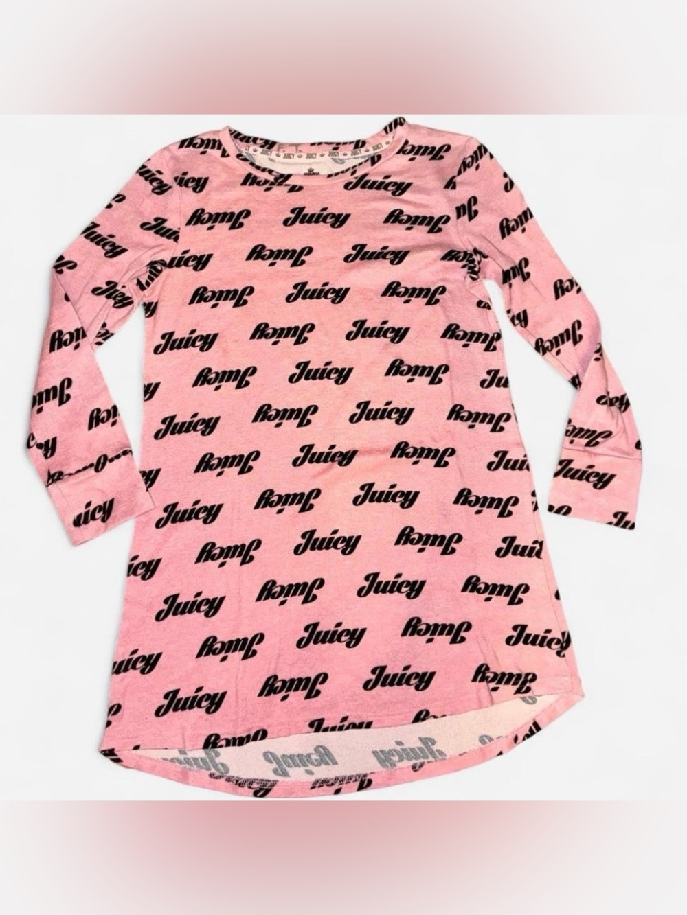 Women’s Pink Juicy Couture long sleeve fleece nightgown